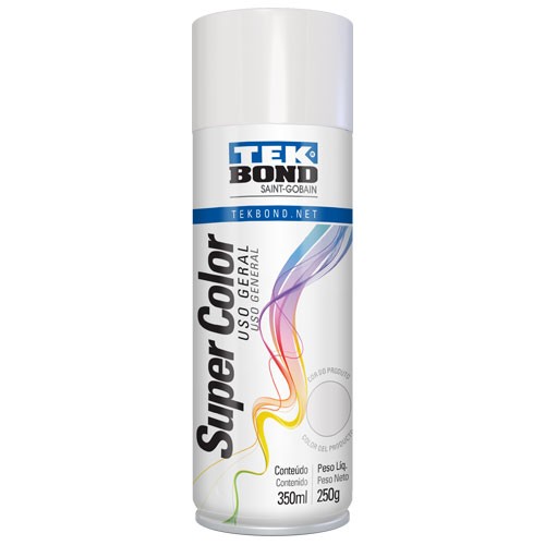 TINTA AEROSOL BRANCO USO GERAL BRILHANTE 350ML - TEK BOND