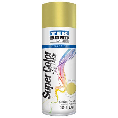 TINTA AEROSOL DOURADO USO GERAL BRILHANTE 350ML - TEK BOND