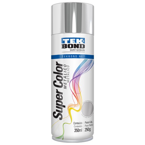 TINTA AEROSOL CROMADO METÁLICO 350ML - TEK BOND